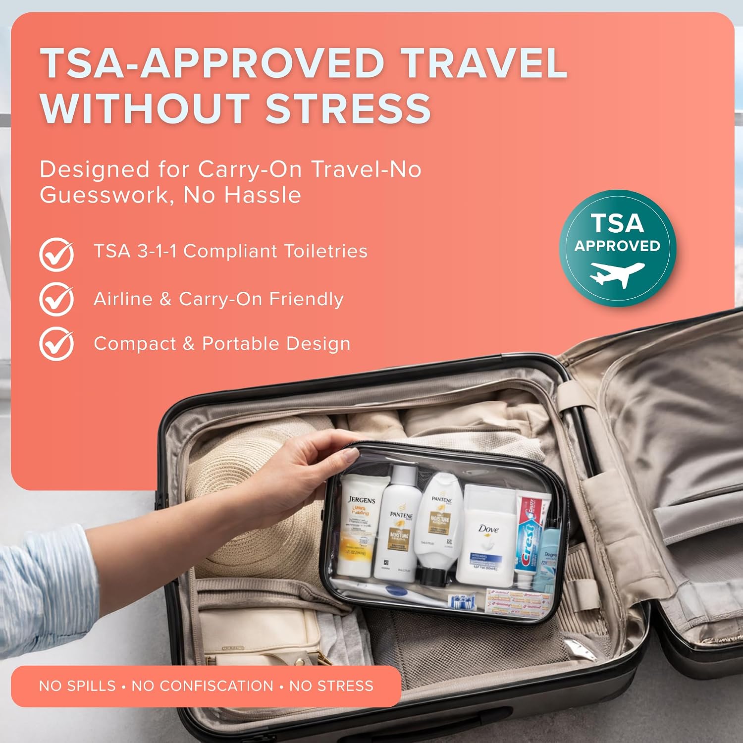 Thumbnail 5 de TrekTote 15-Piece Women’s Travel Toiletry Kit – Premium Brand-Name Essentials, TSA-Approved