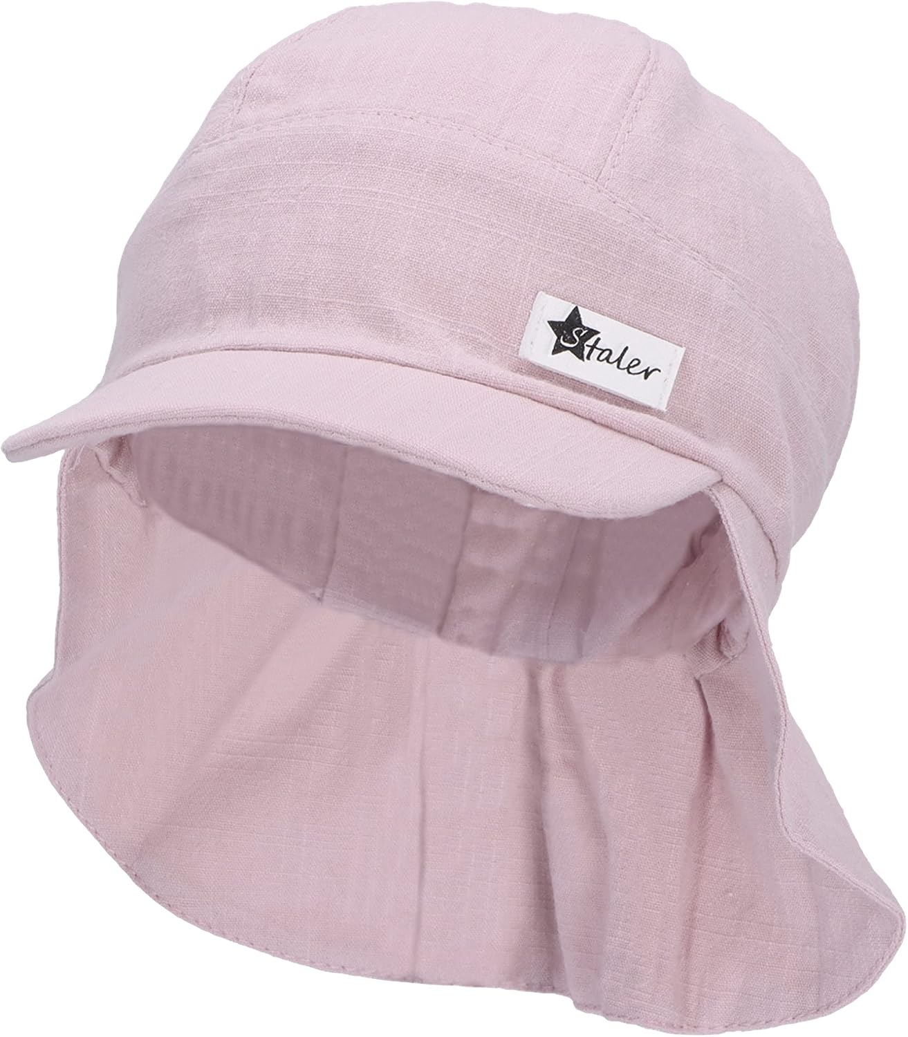 Detalle 2 de Sterntaler Baby Schirmmütze unisex mit Nackenschutz in Leinenoptik