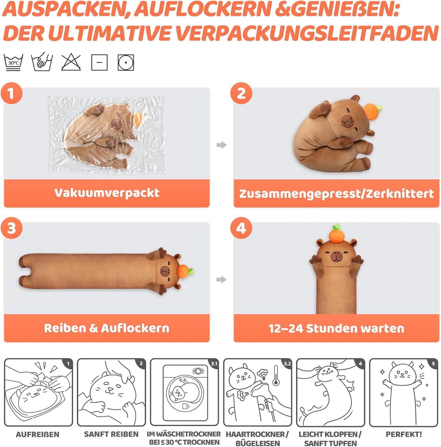 Detalle 2 de Mewaii Capybara Plüsch 110 cm