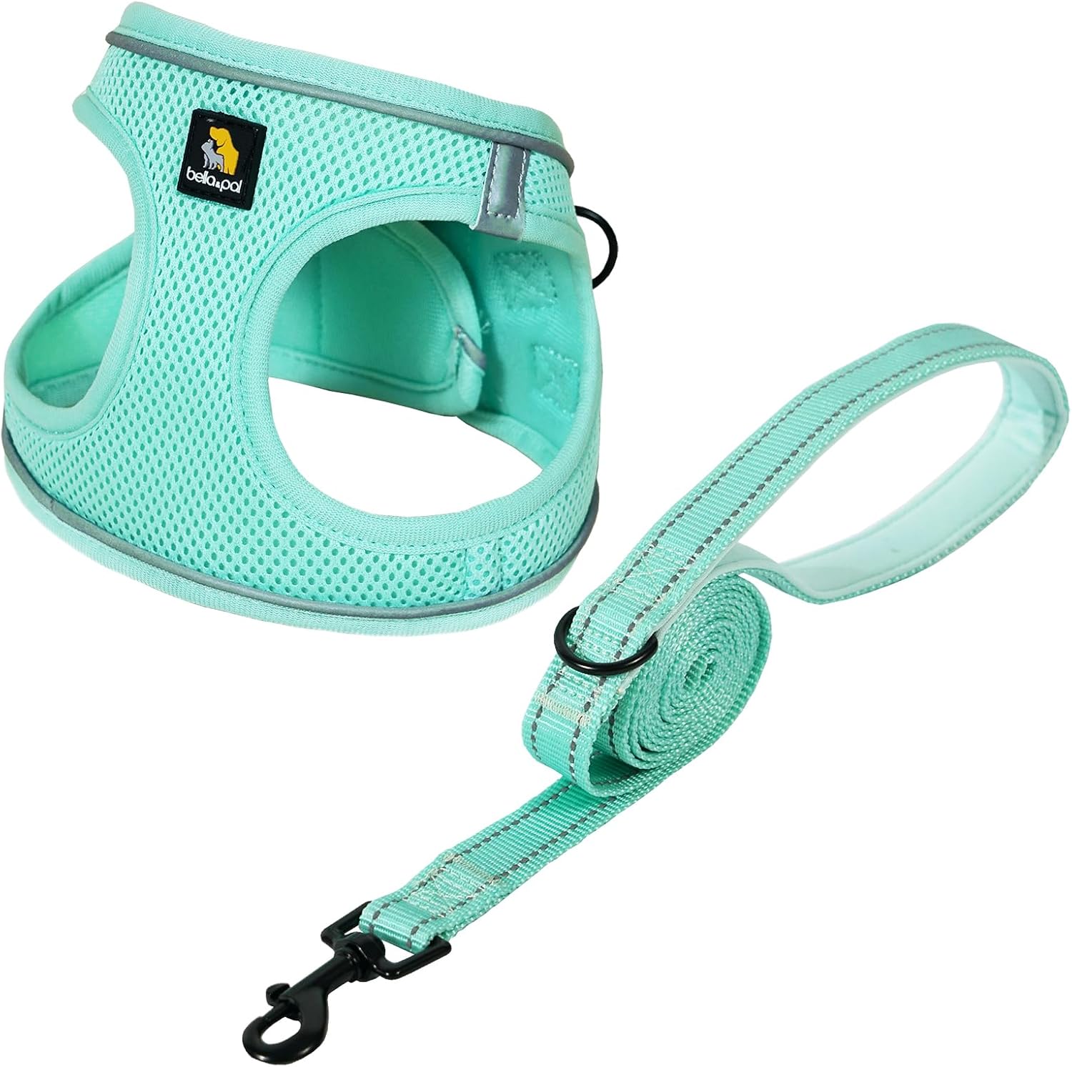 Thumbnail 6 de BELLA & PAL Step-in Dog Harness and Leash Set (XS) for extra small dogs – Breathable mesh, reflective safety strips
