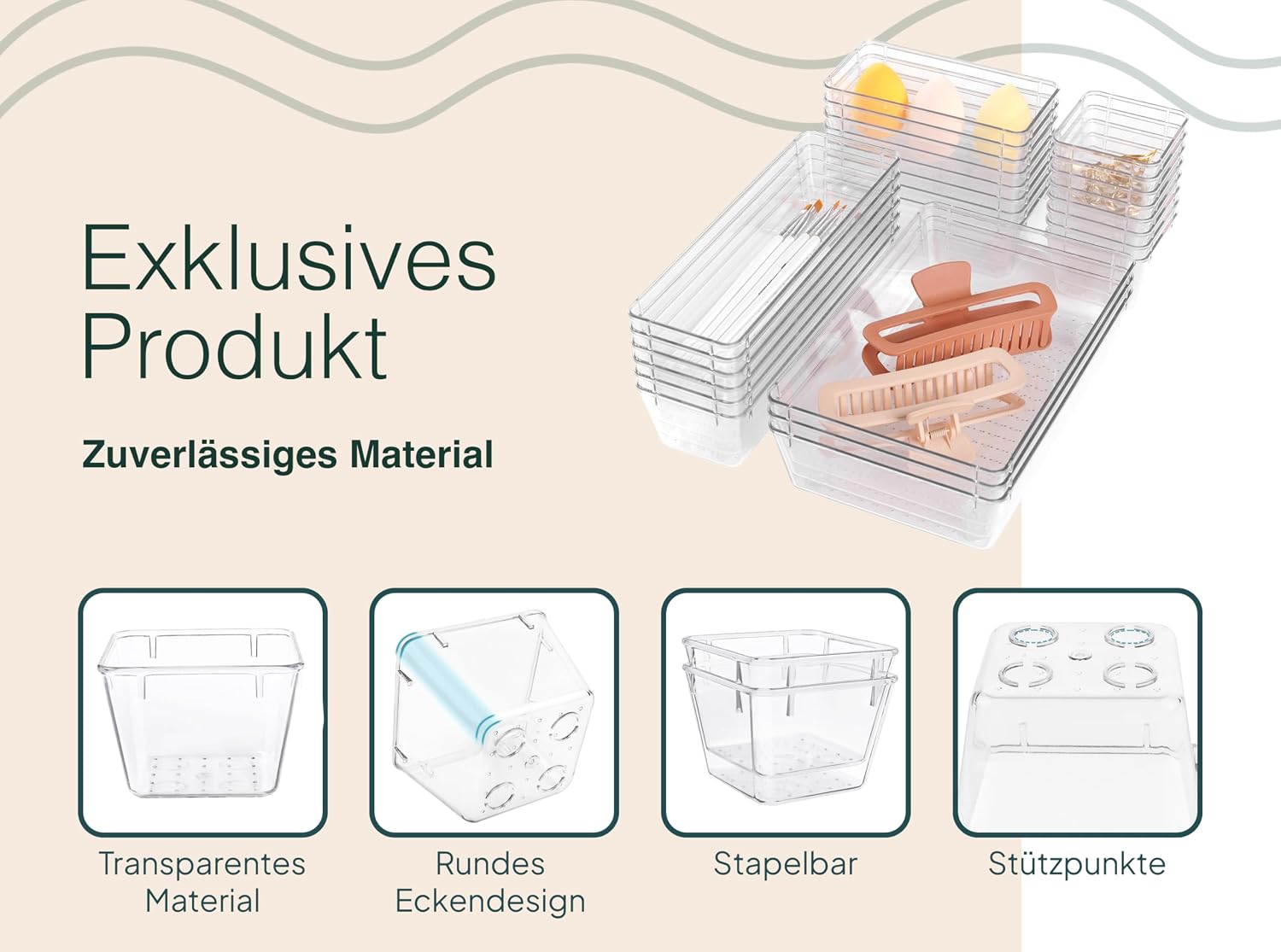 Detalle 2 de uandu Schubladen Organizer 25er Set