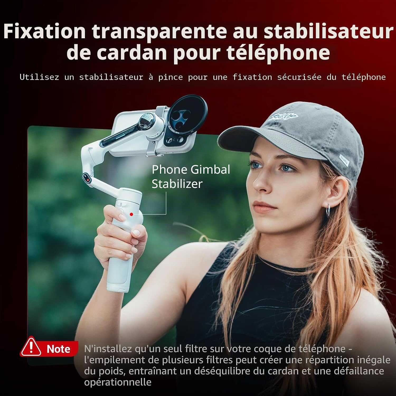 Detalle de SmallRig FilMov Bumper Case 5794 pour iPhone 17 Pro Max — plaque arrière pour objectif et adaptateur filtre 67 mm