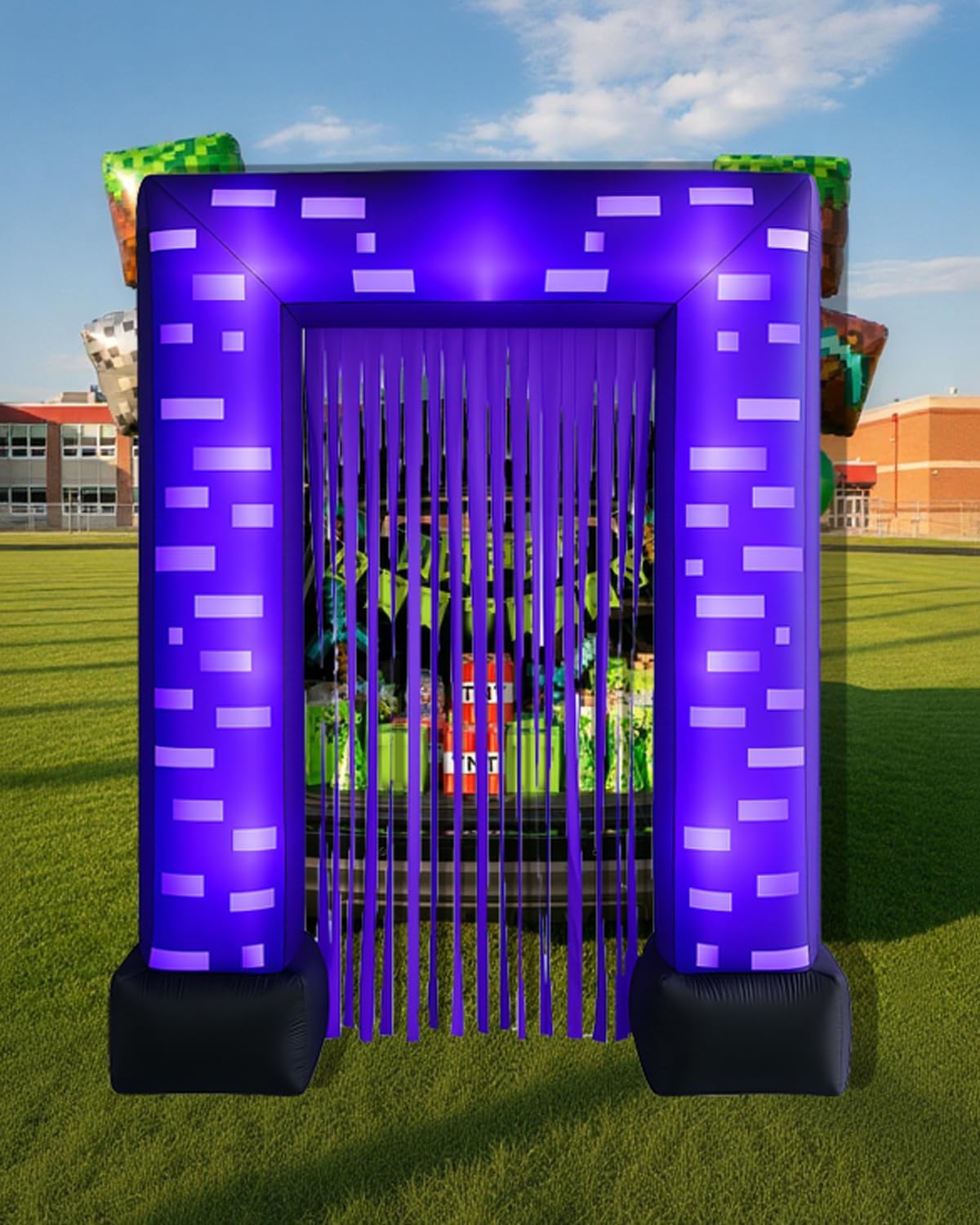 Thumbnail 6 de xutengy Halloween Inflatable Dinosaur Car Decoration Arch with LEDs, 89 x 72 Inches