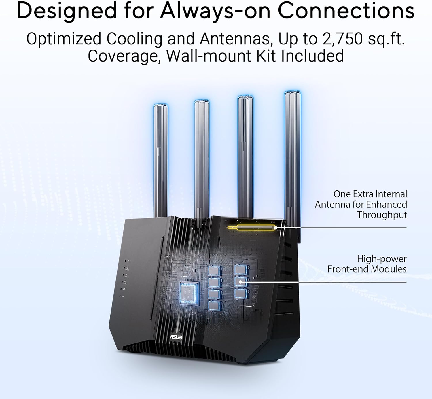 Detalle de ASUS RT-BE9700 Tri-Band WiFi 7 AiMesh Router