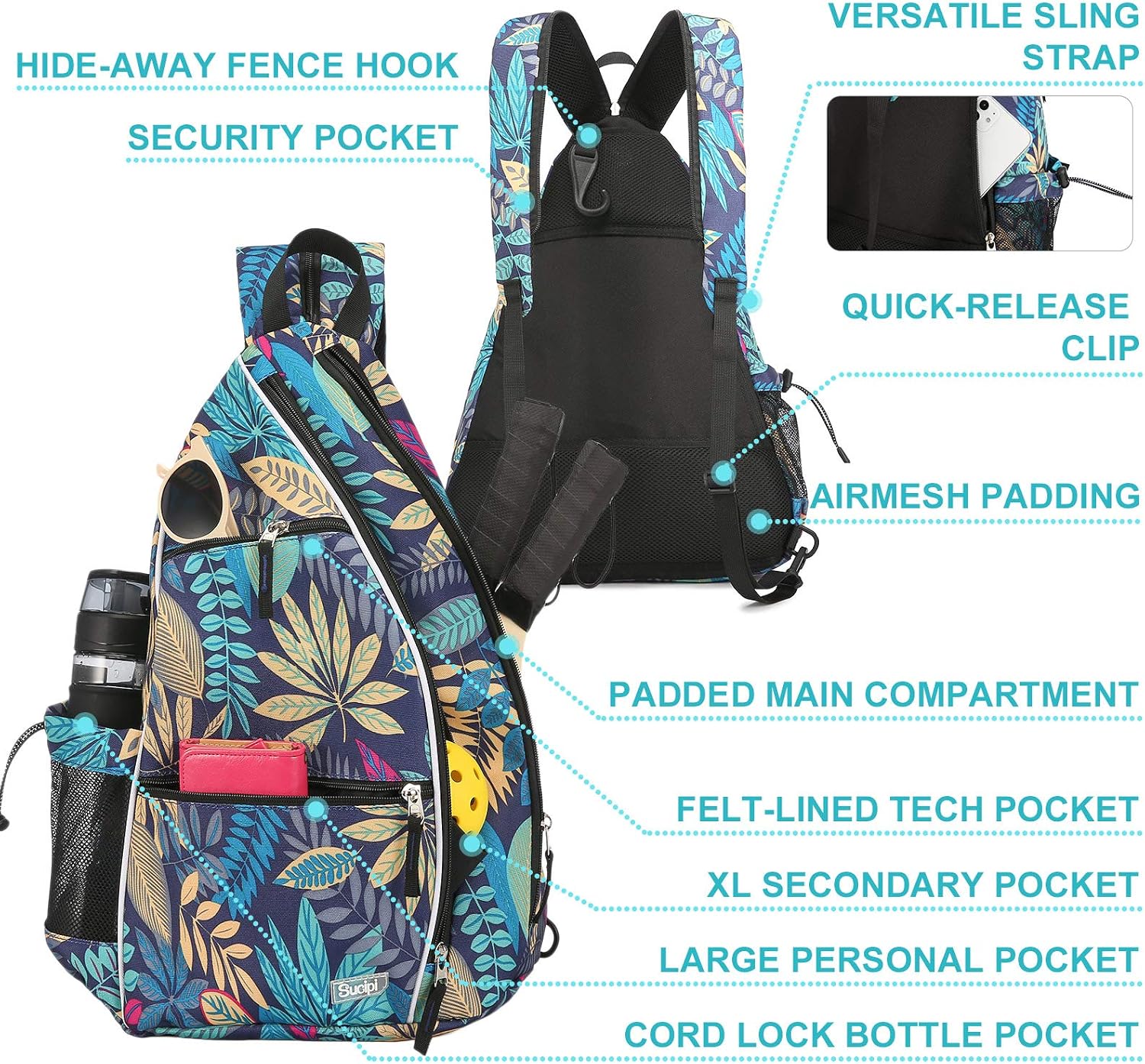 Thumbnail 6 de Sucipi Pickleball Backpack 600D