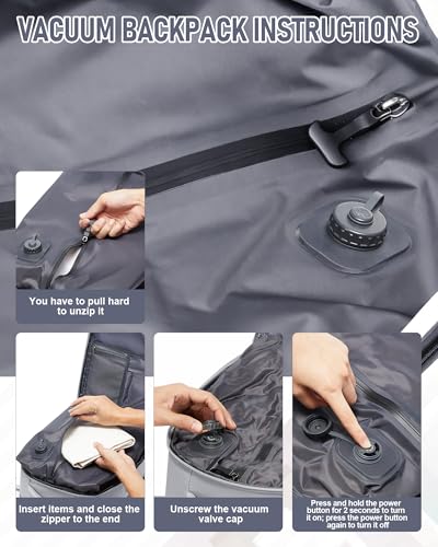 Thumbnail 8 de SZLX Sac à Dos Sous Vide Voyage 40x30x20 – Pompe intégrée, Compagnie aérienne Ryanair/Wizz Air/EasyJet, Compartiment ordinateur et chaussures