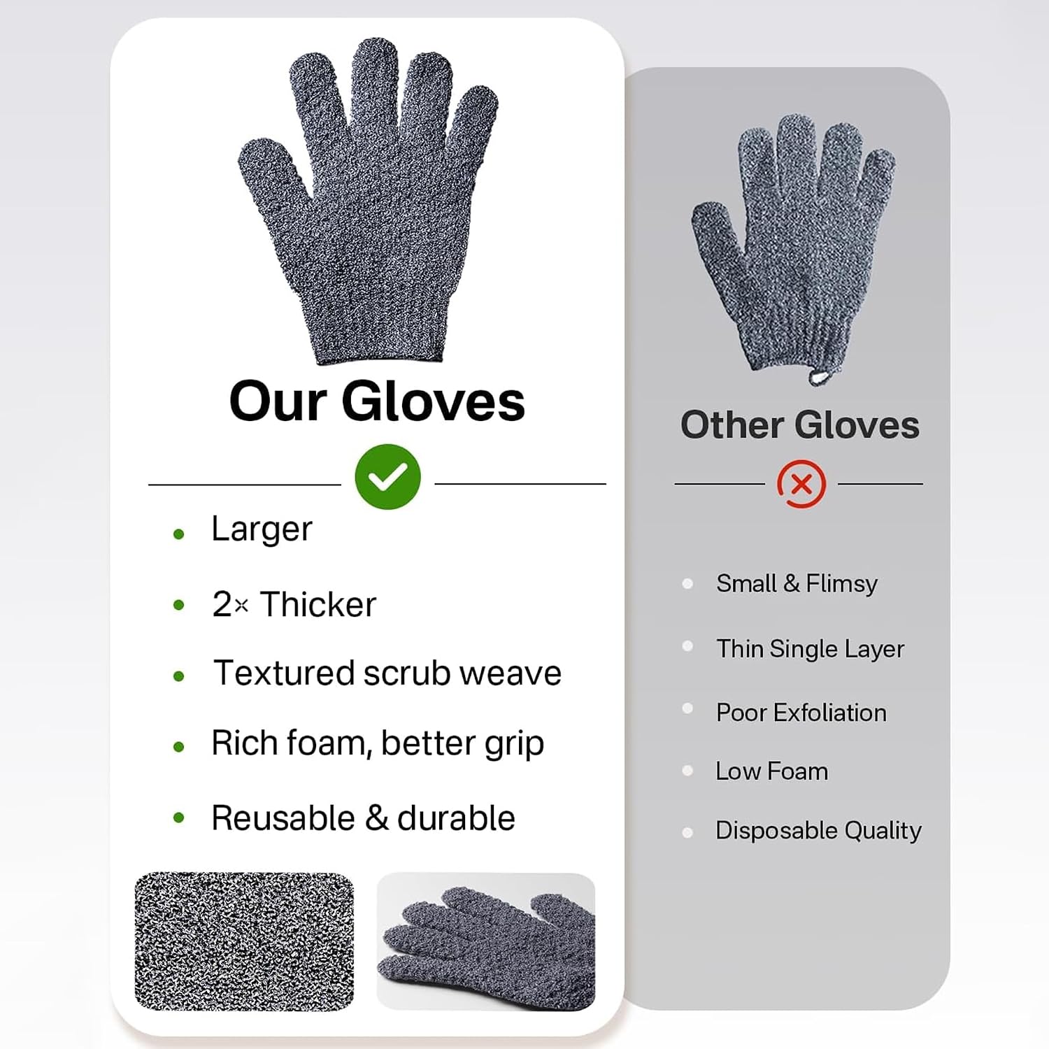 Thumbnail 4 de Yiclick exfoliating gloves 4 pcs scrubbers