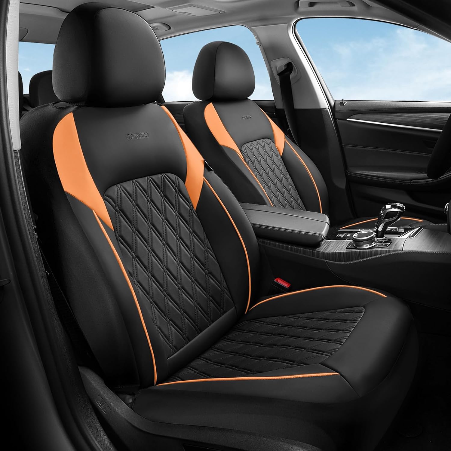 Detalle de Coverado Front Seat Covers, Faux Leather