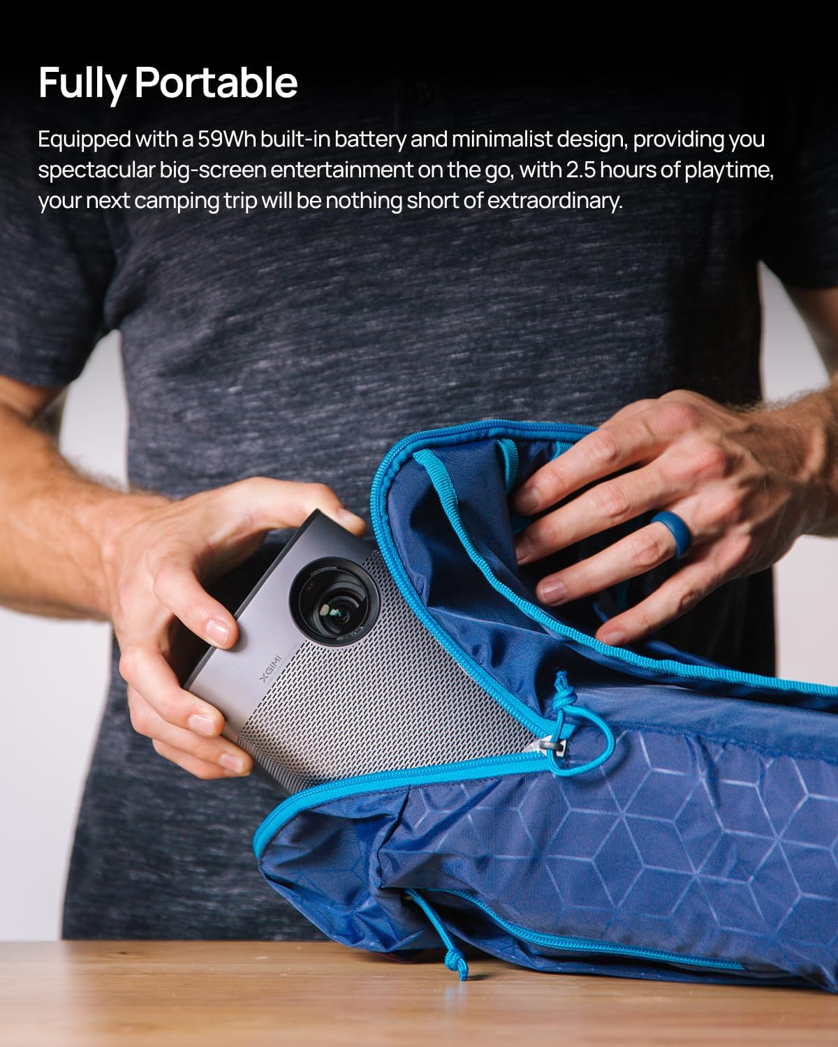 Thumbnail 3 de XGIMI Halo+ GTV 1080P portable projector 200″ screen