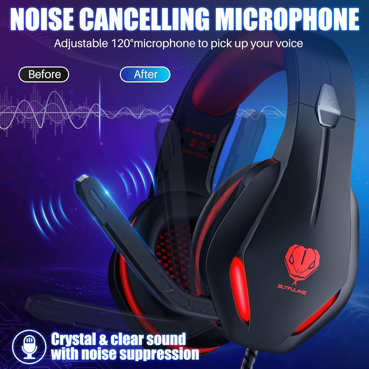 Detalle 1 de Stynice Gaming Headset 3.5mm with Mic
