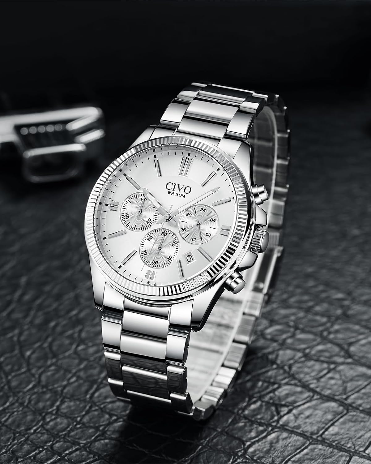 Thumbnail 2 de CIVO Edelstahl Chronograph Herren mit Datum