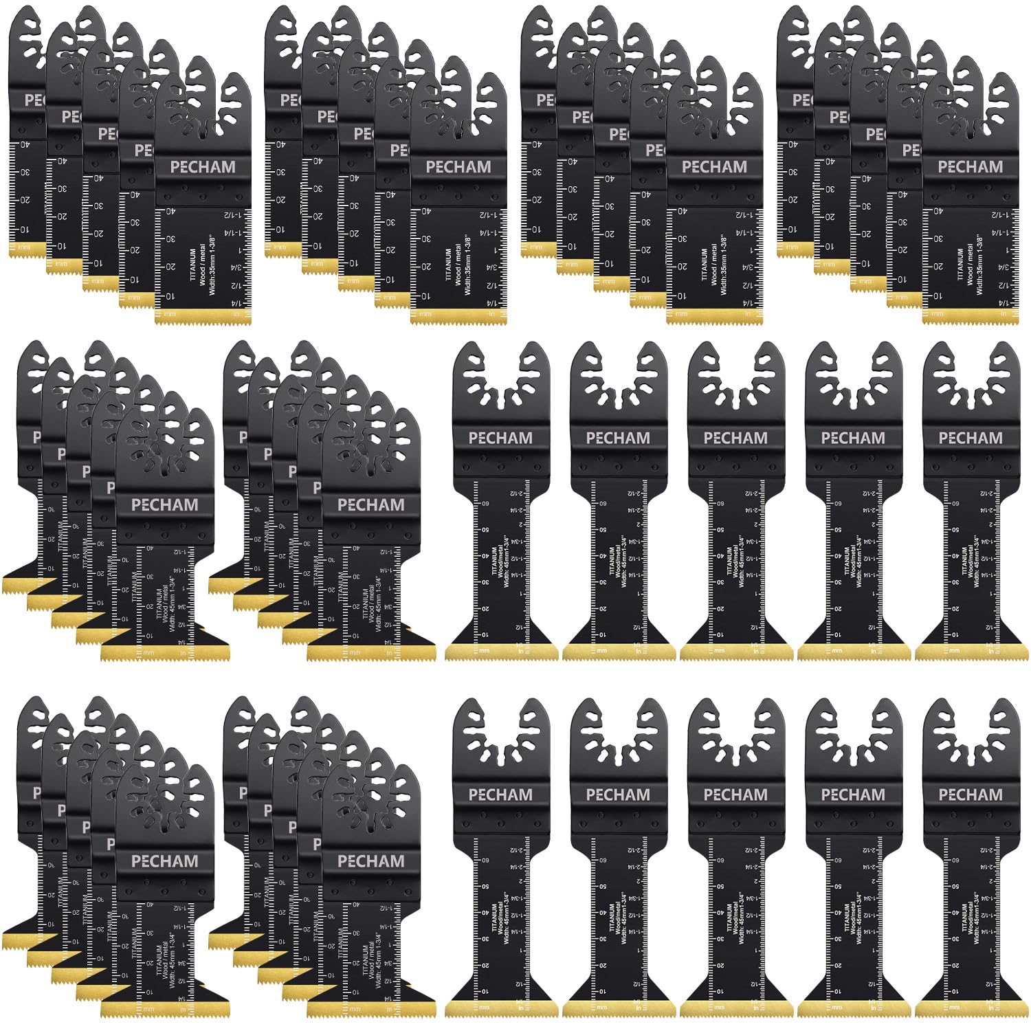 Detalle de PECHAM Titanium Oscillating Tool Accessories 50pc
