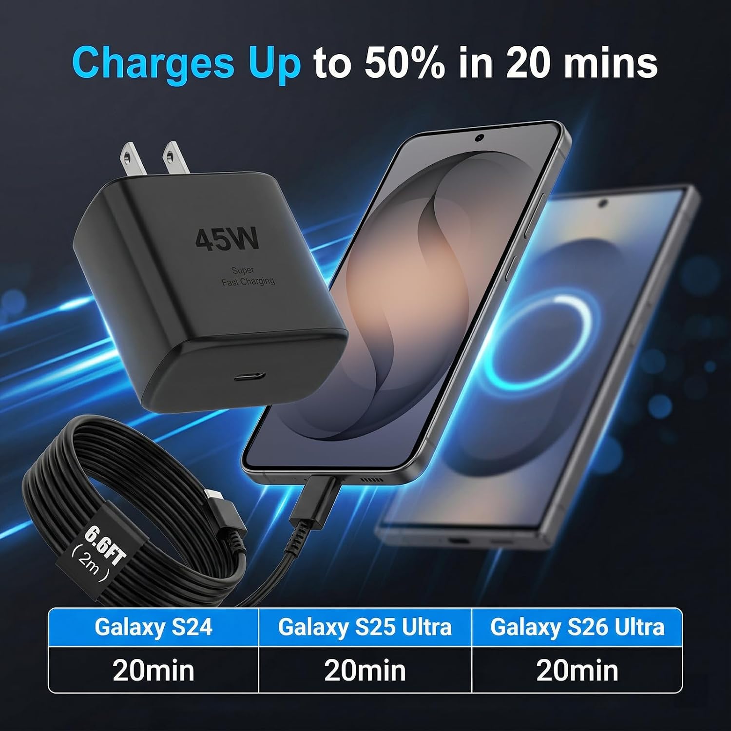 Detalle 2 de LKBeau XHD-PD45W 45W USB-C Wall Charger with PPS Fast Charging