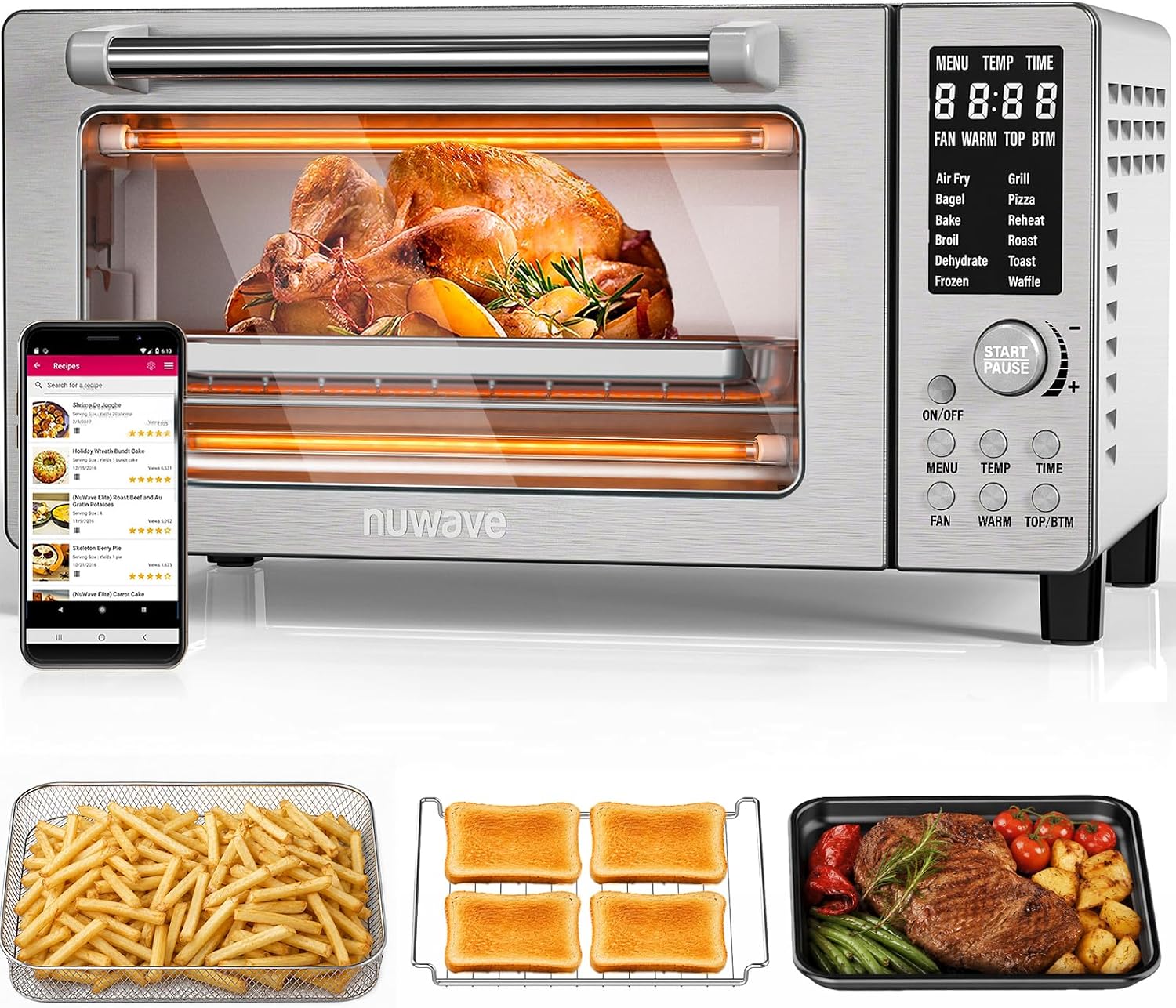Detalle de Nuwave Bravo Air Fryer Oven, 21-Qt