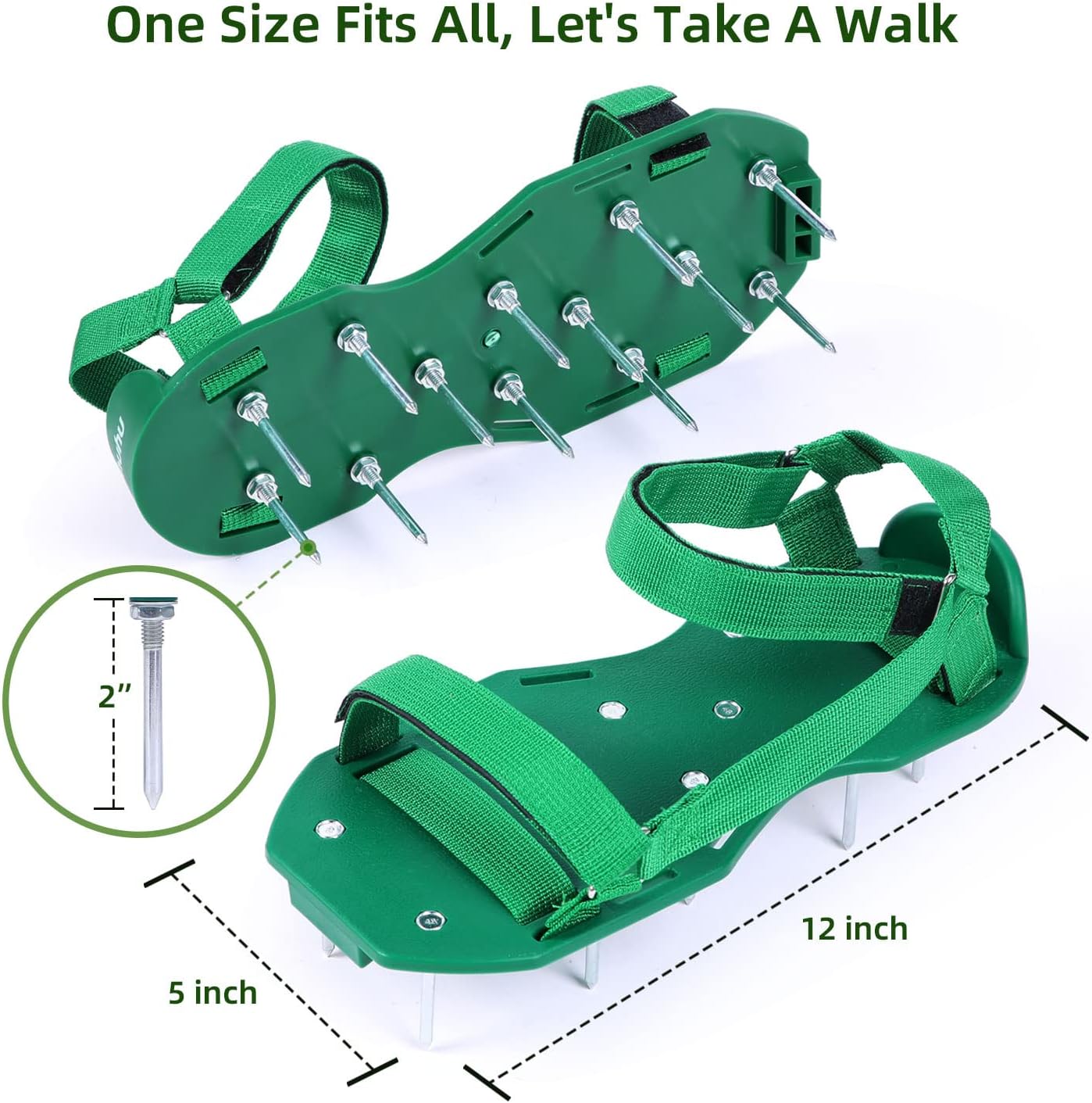 Thumbnail 6 de Ohuhu Lawn Aerator Shoes for Glass: Free-Installation Spike Sandals with Stainless Shovel