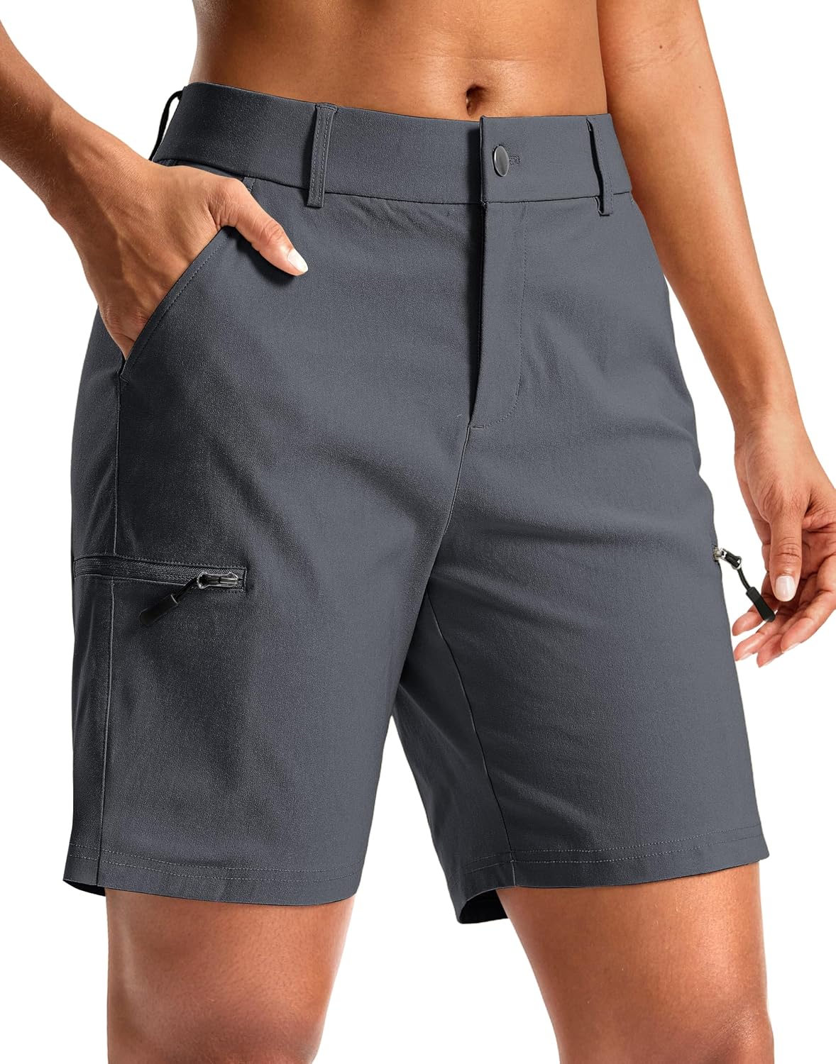 Detalle de G Gradual Women's Hiking Cargo Shorts, 7"/9", Quick-Dry 4-Way Stretch