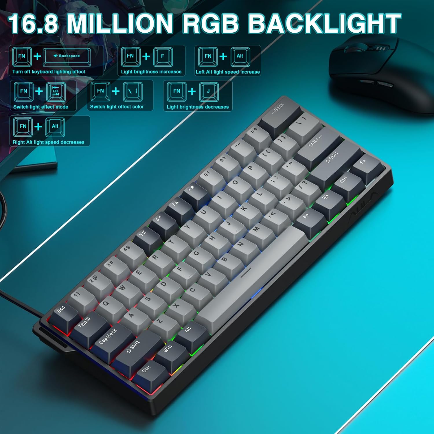 Thumbnail 5 de AULA WIN60HE PRO mechanische Gaming Tastatur 8000Hz ⌨