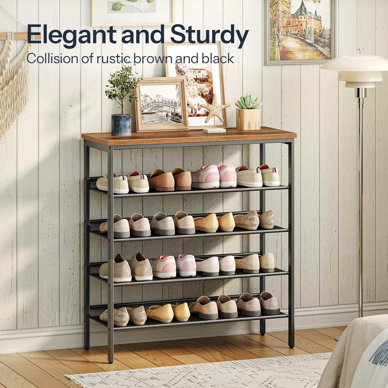 Thumbnail 2 de HOOBRO 5-Tier Shoe Rack 16-20 Pairs