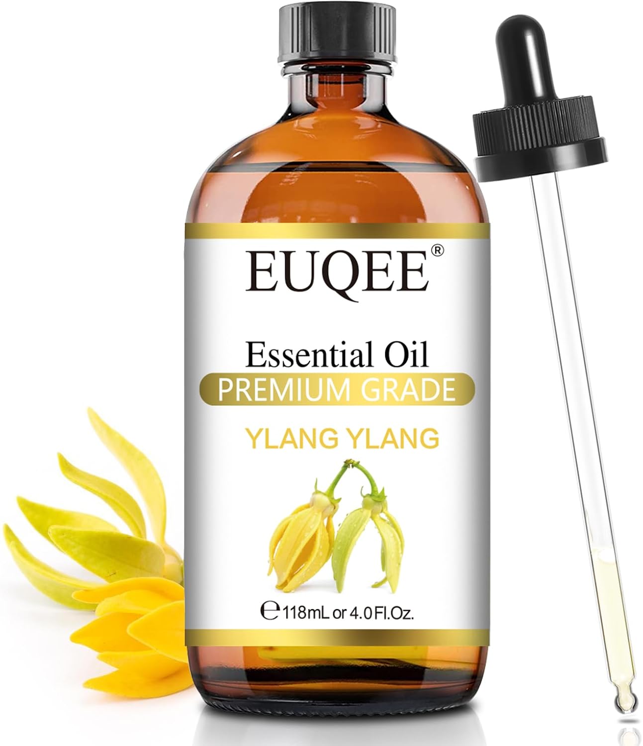 Detalle de EUQEE Ylang Ylang Essential Oil 4 Fl.Oz