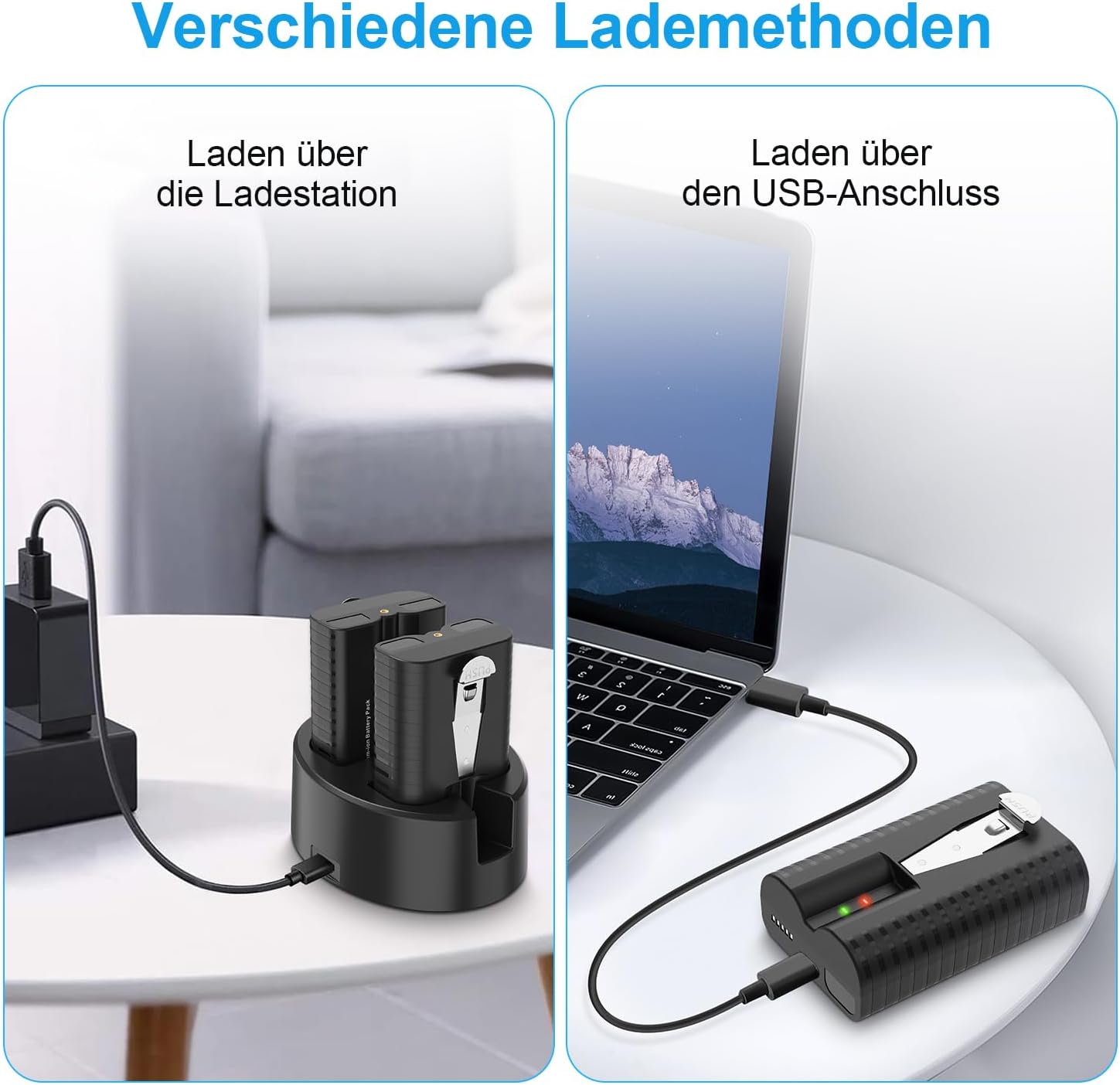 Thumbnail 1 de 2er-Pack Schnellwechsel-Akku (Li-Ion) kompatibel mit Ring Video Doorbell 2/3/3+/4, Stick Up Cam (2./3. Gen) & Spotlight