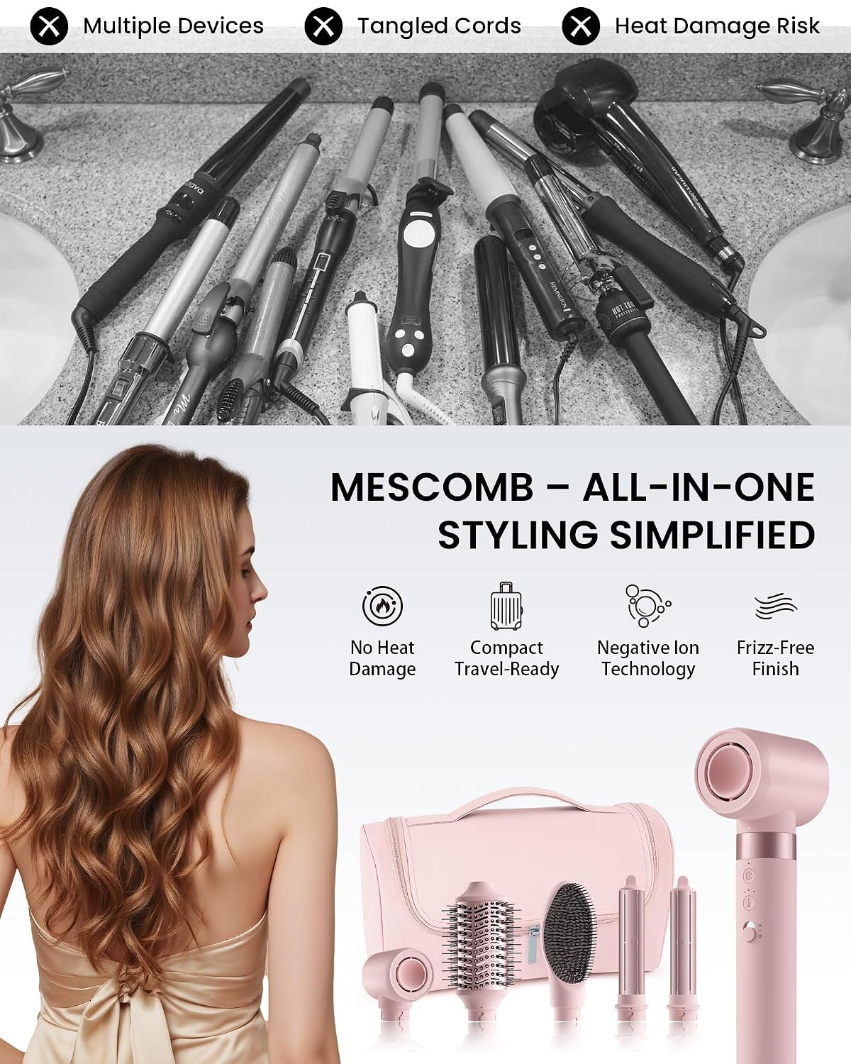 Thumbnail 6 de MESCOMB 5 in 1 Airstyler Prof. Hairstyler Set mit Ionen Föhn