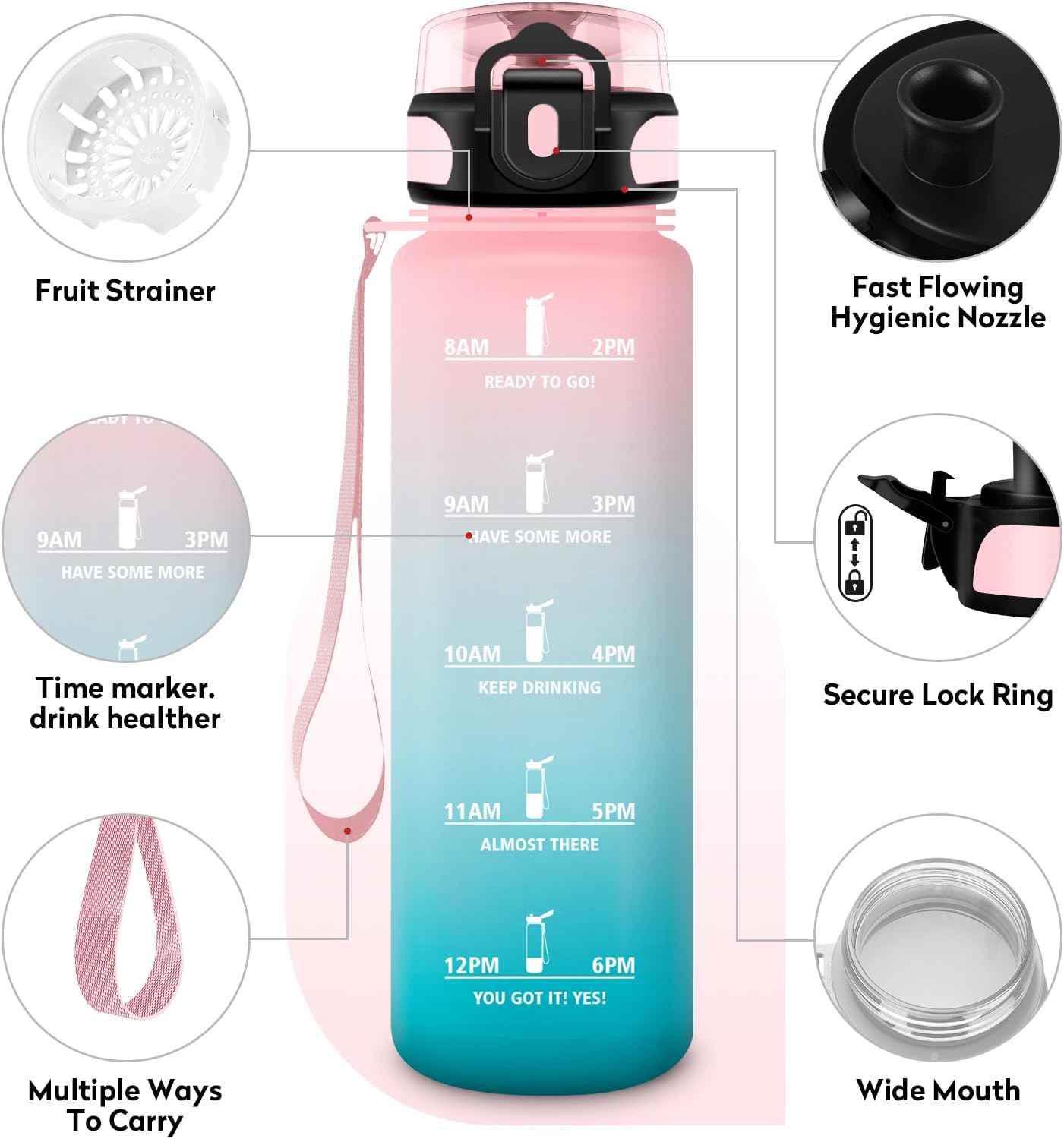 Detalle 2 de JAPORIA Botella Agua 500ml botella infantil