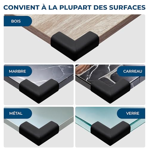 Thumbnail 6 de Hoffenbach protections d’angle pour bébé, mousse NBR noire, lot de 12