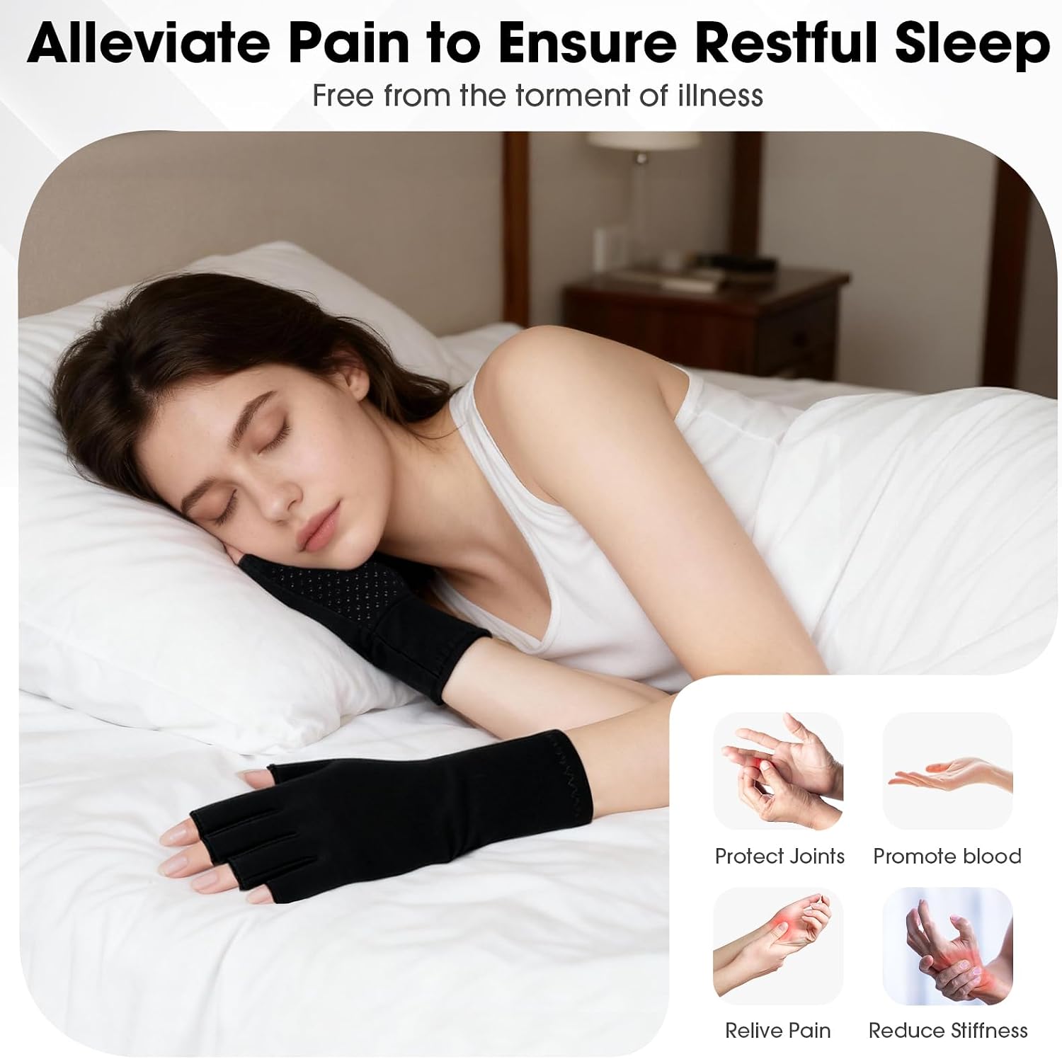 Thumbnail 5 de SUPERFA Compression Arthritis Gloves 2 Pairs