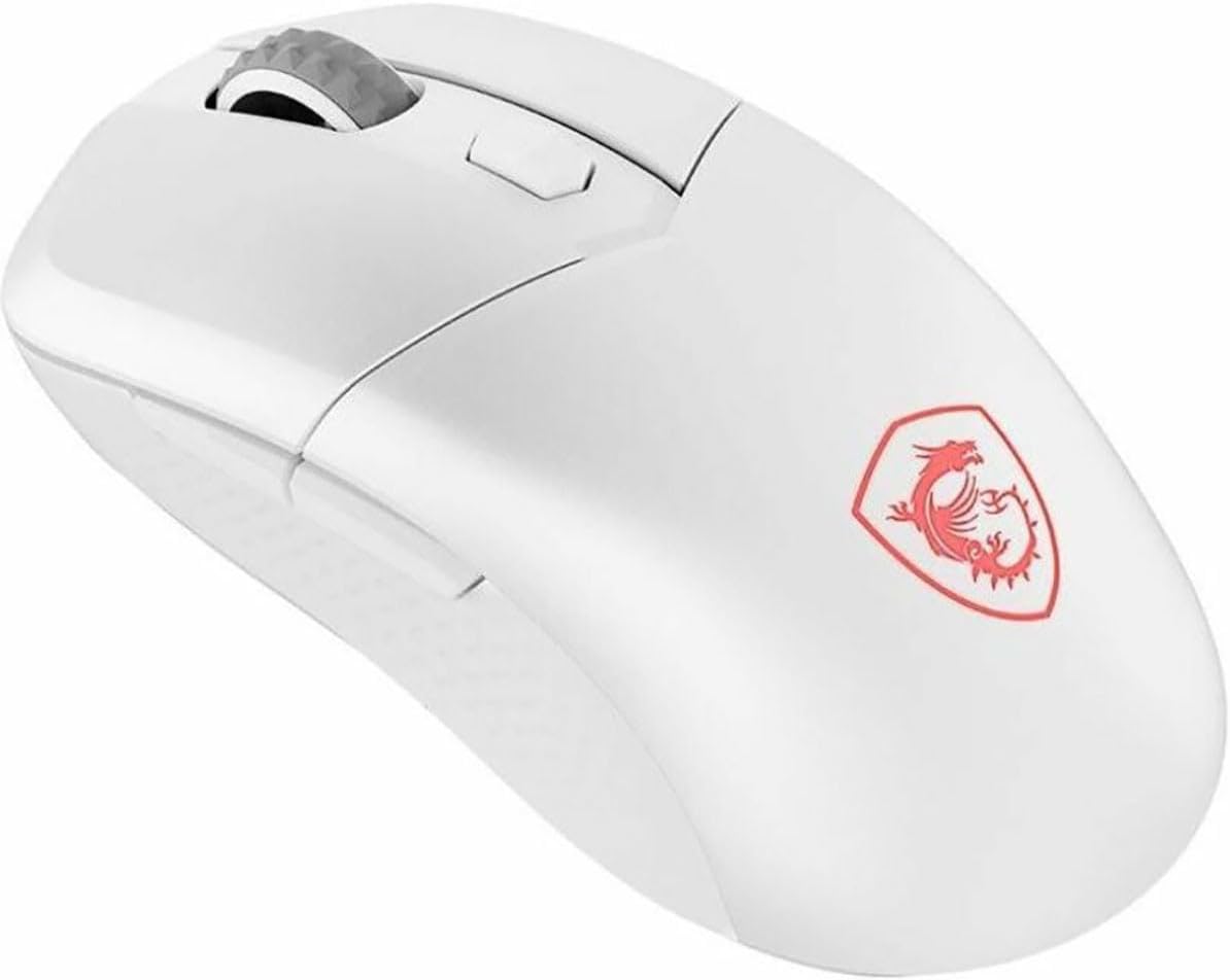 Detalle de MSI VERSA 300 W WHITE Wireless Gaming Mouse, 8,000 DPI, 30M+ Kailh Switches