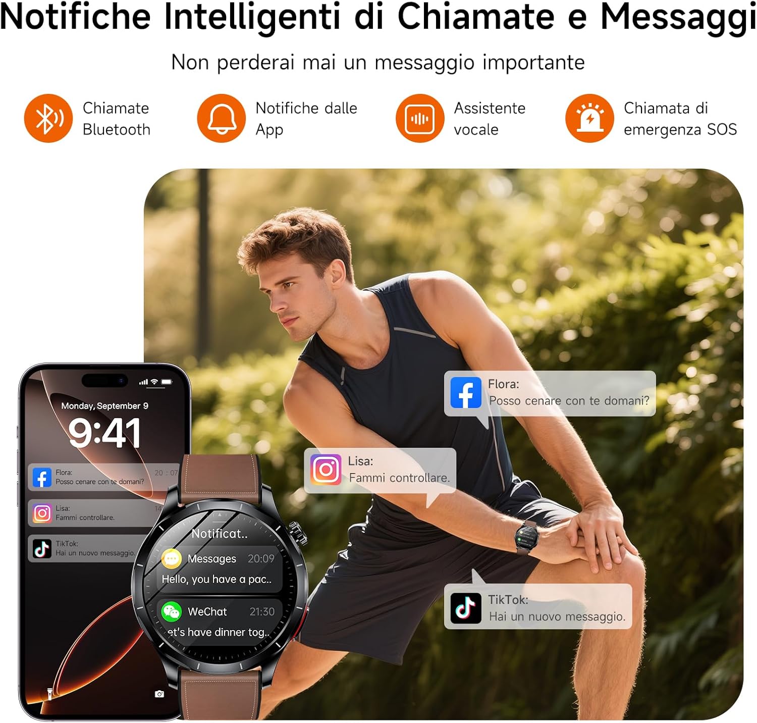 Thumbnail 4 de Lgnitek 2026 Smartwatch da Uomo con ECG/HRV/BMI/Acido Urico/Lipidi – Display AMOLED 1,43" e IP68