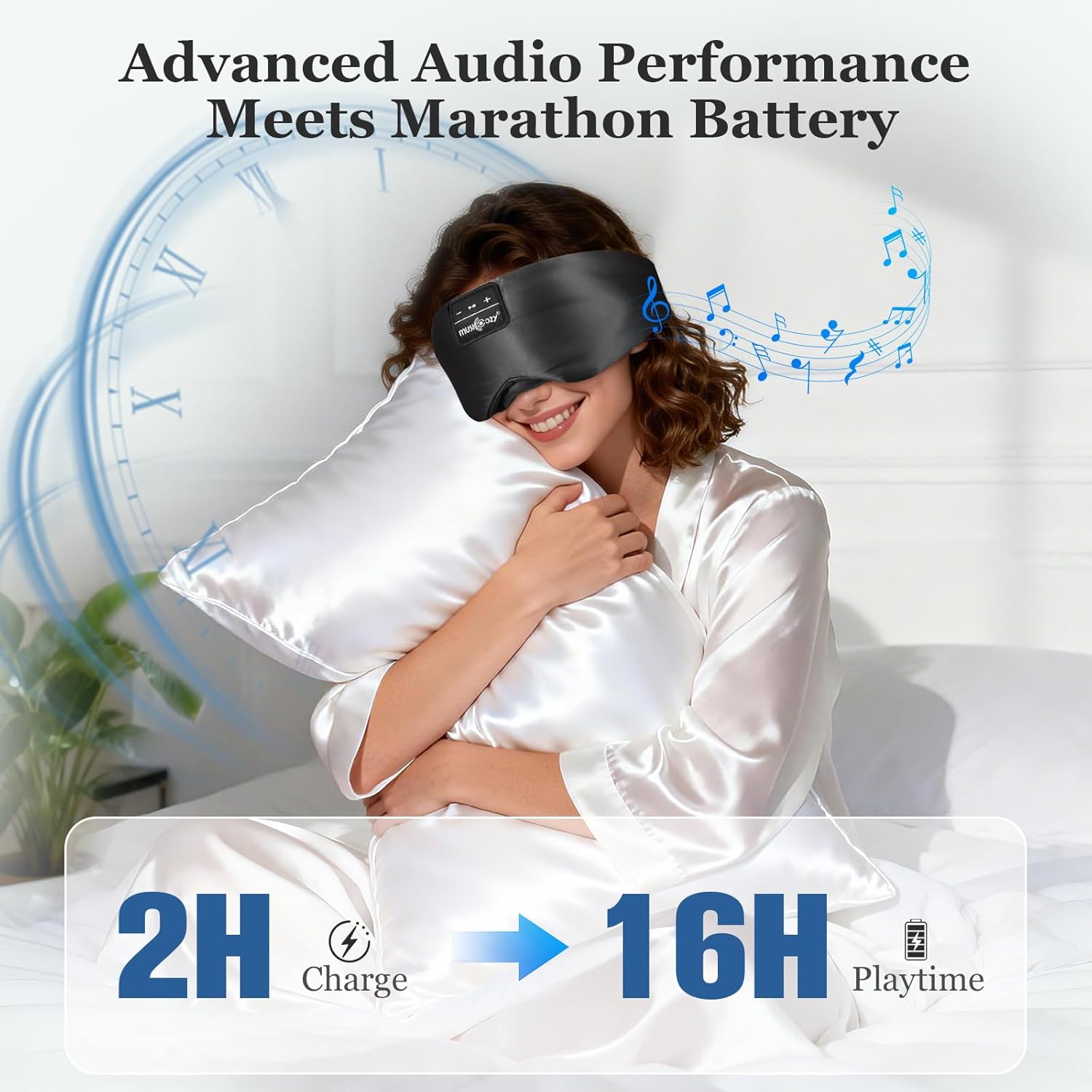 Thumbnail 5 de MUSICOZY sleep mask headphones 3D silk