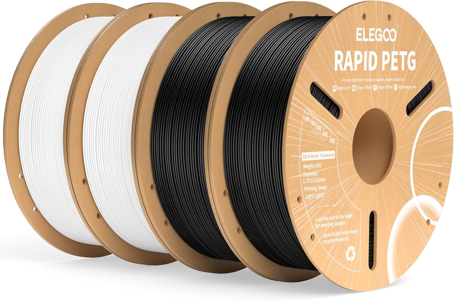 Detalle de ELEGOO Rapid PETG Filament 4 kg 1.75mm