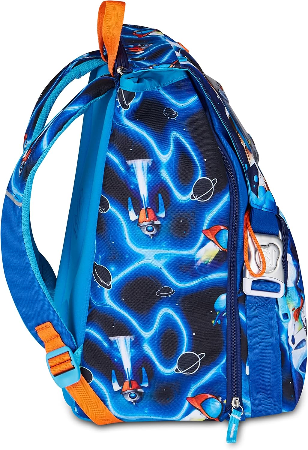 Thumbnail 3 de SJ GANG STYLE JAM GANG Zaino Scuola Estensibile Big SPACE LED BOY, Blu 24 L con Zip laterali e dispositivo luminoso