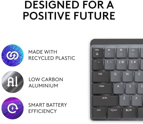 Detalle de Logitech MX Mechanical 920-010547 Wireless Mechanical Keyboard, Tactile Quiet