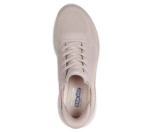 Detalle de Skechers Damen Bobs Squad Chaos Current Muse Slip-In Schuhe – Natural/Gold Textile, Größe 39 EU