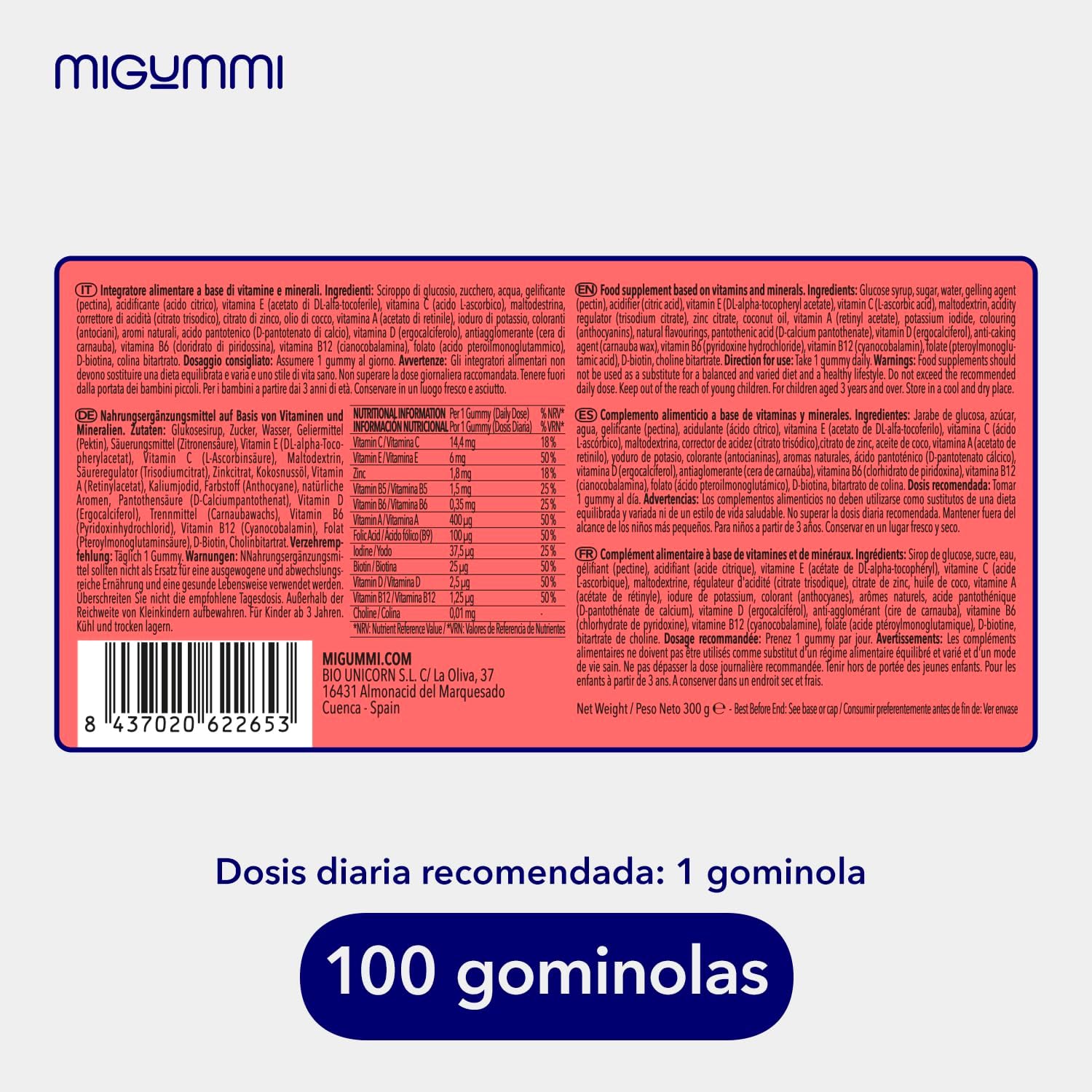 Thumbnail 6 de Gominolas multivitaminas 100 gummies para niños 🍬