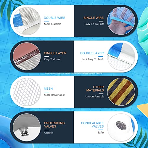 Detalle 2 de Colchoneta hinchable para piscina YEAHGO: hamaca de agua 2 piezas, perfecta para adultos