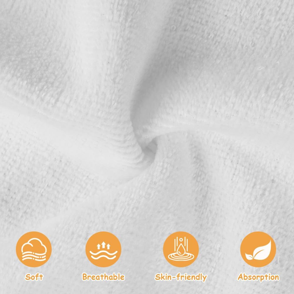 Detalle 2 de Aomig Lingettes Lavables Éponge pour Bébé – Serviettes Réutilisables Coton Terry 20x20 cm