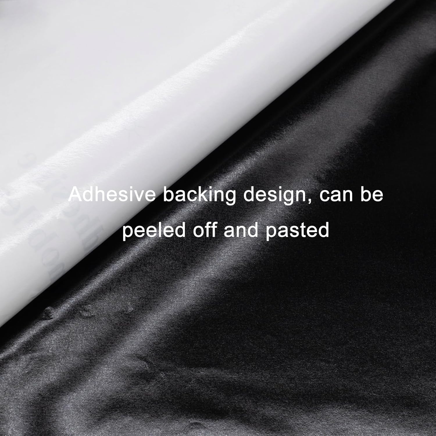 Thumbnail 2 de Y.A. LOTUS Black Microfiber Fabric Self-Adhesive Suede-Look Stretch Film (39.37in x 78.74in)