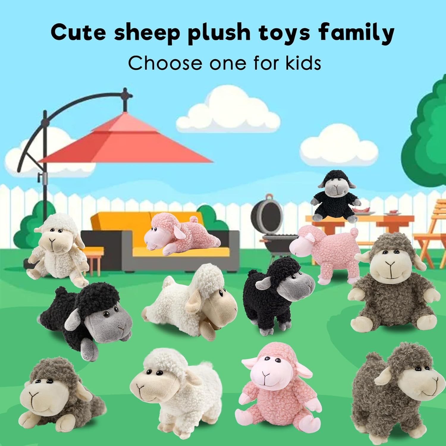 Thumbnail 5 de Lilizzhoumax Simulation Lamb Plush Toy – 13cm Pink, Realistic Small Sheep, Super Soft, Cute Home Decor & Gift