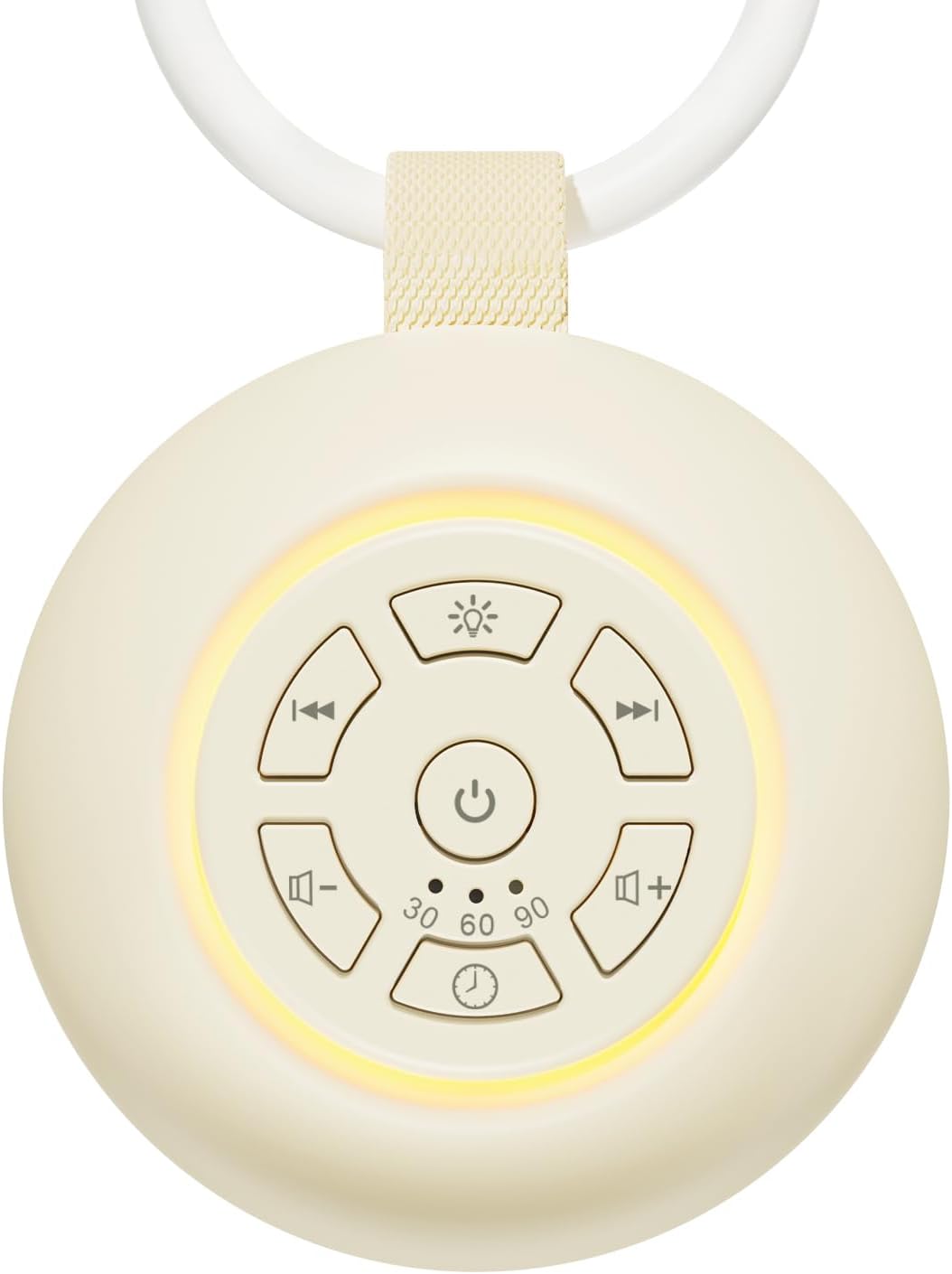 GMEKA Portable White Noise Machine with Nursery Night Light (USB Rechargeable) and 24 Soothing Sounds