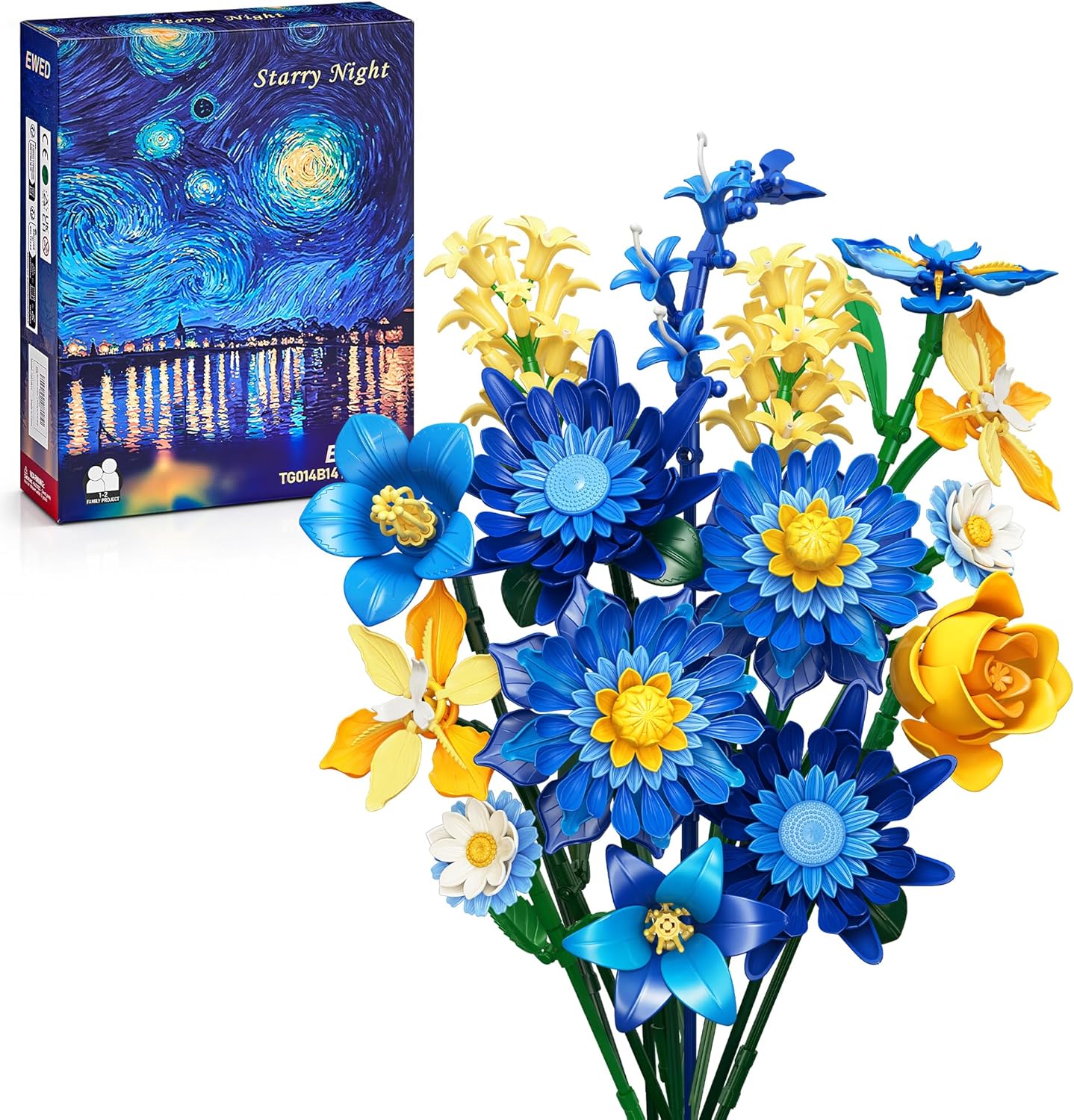 Detalle de EWED Starry Blooms Flowers Bouquet Building Set