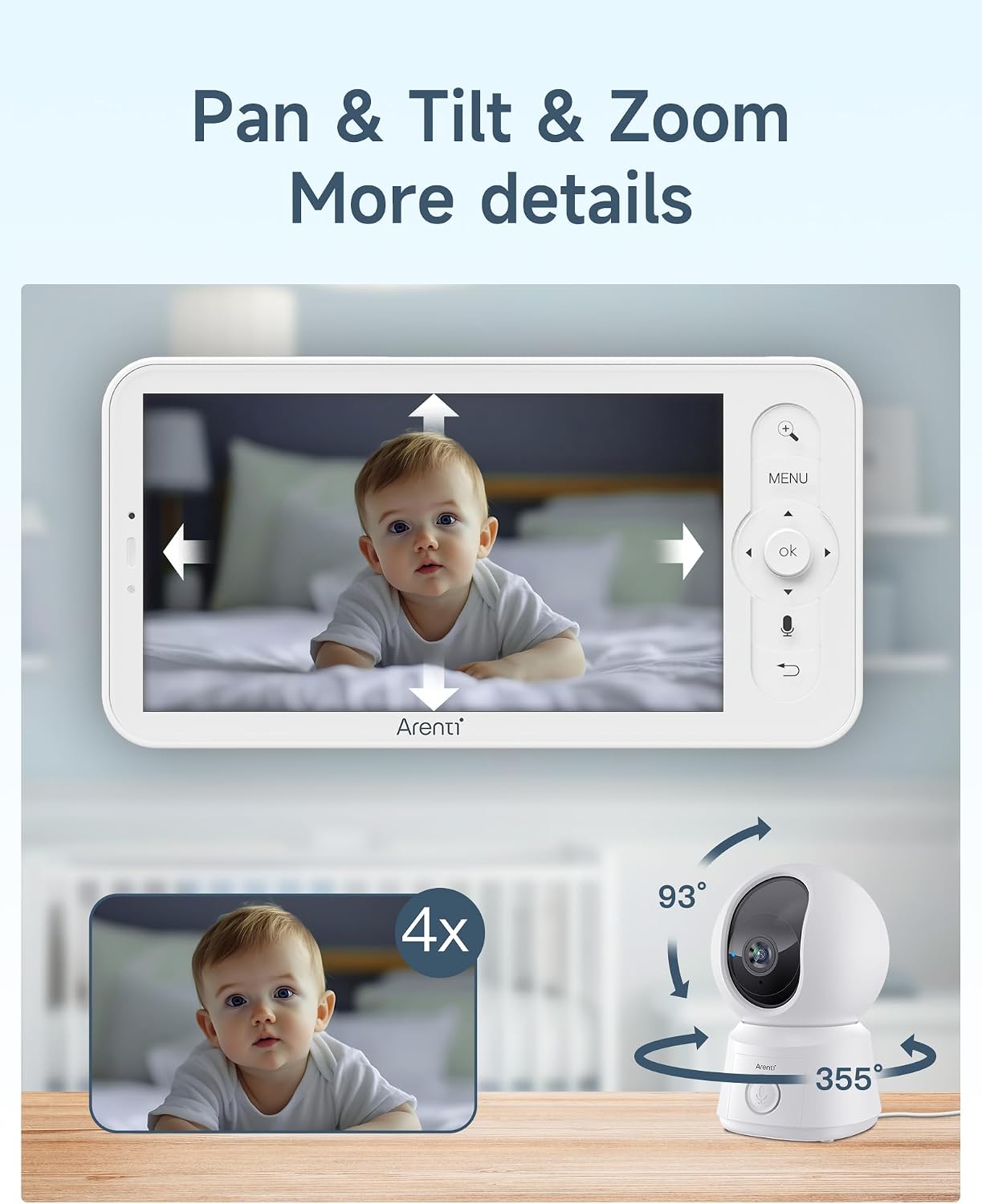Detalle 2 de ARENTI Babyphone 5" Display