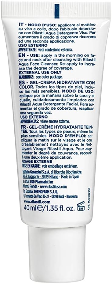 Detalle 2 de Rilastil Aqua Gel Crema Colorata 40 ml