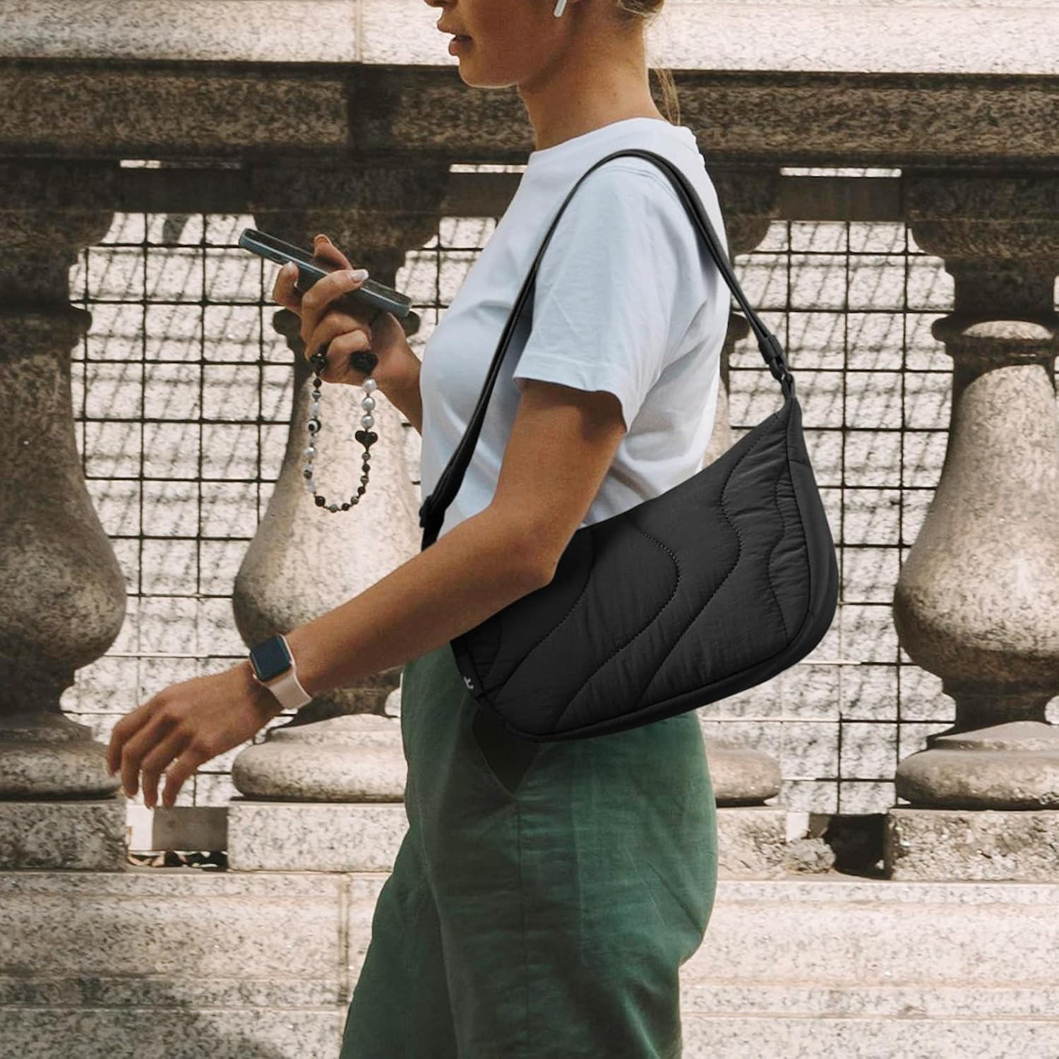 Detalle de tomtoc 3,5L / 9L Borsetta Tracolla Donna Piccola Sling: design leggero, organizza tutto con stile