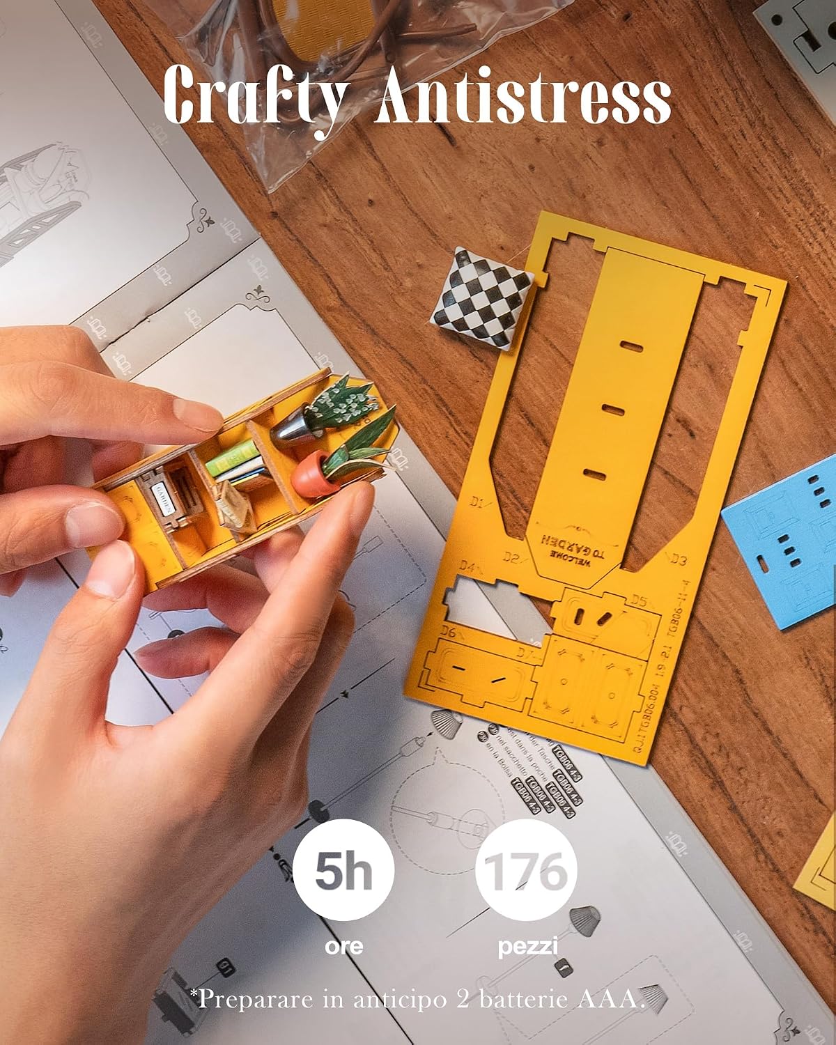 Thumbnail 5 de ROWOOD Book Nook Kit Serra: Puzzle 3D in Legno per Adulti da Costruire, Bookend e Decorazione fai-da-te