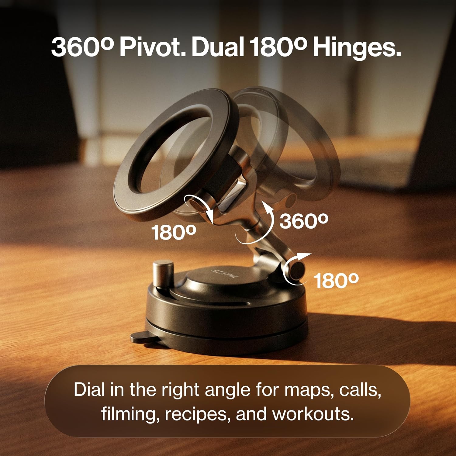 Detalle de Statik HyperMount (Gen 3) Magnetic Phone Holder with N52 Magnets and 360° Rotation