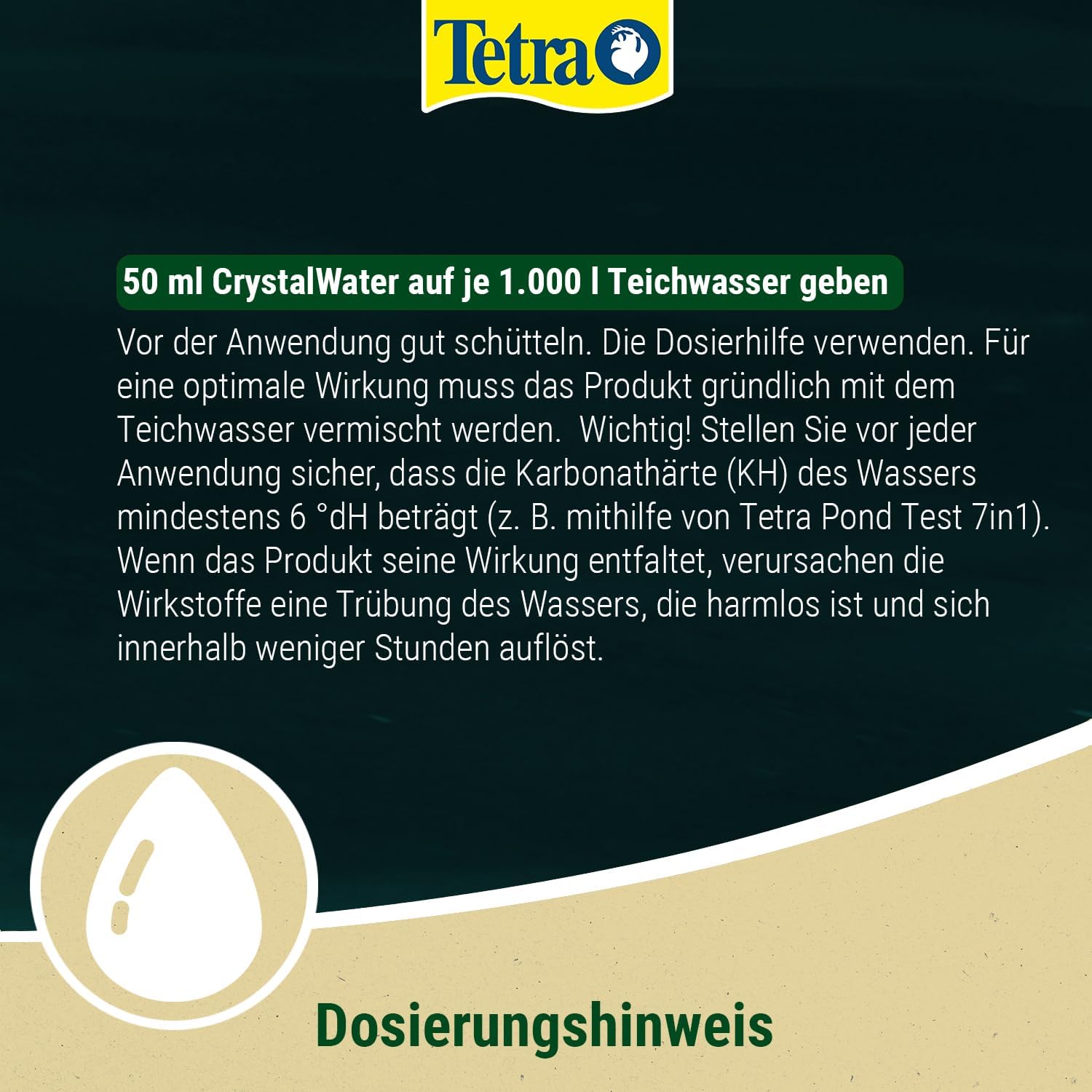 Detalle de Tetra Pond CrystalWater – Wasserklärer gegen Trübungen, 500 ml