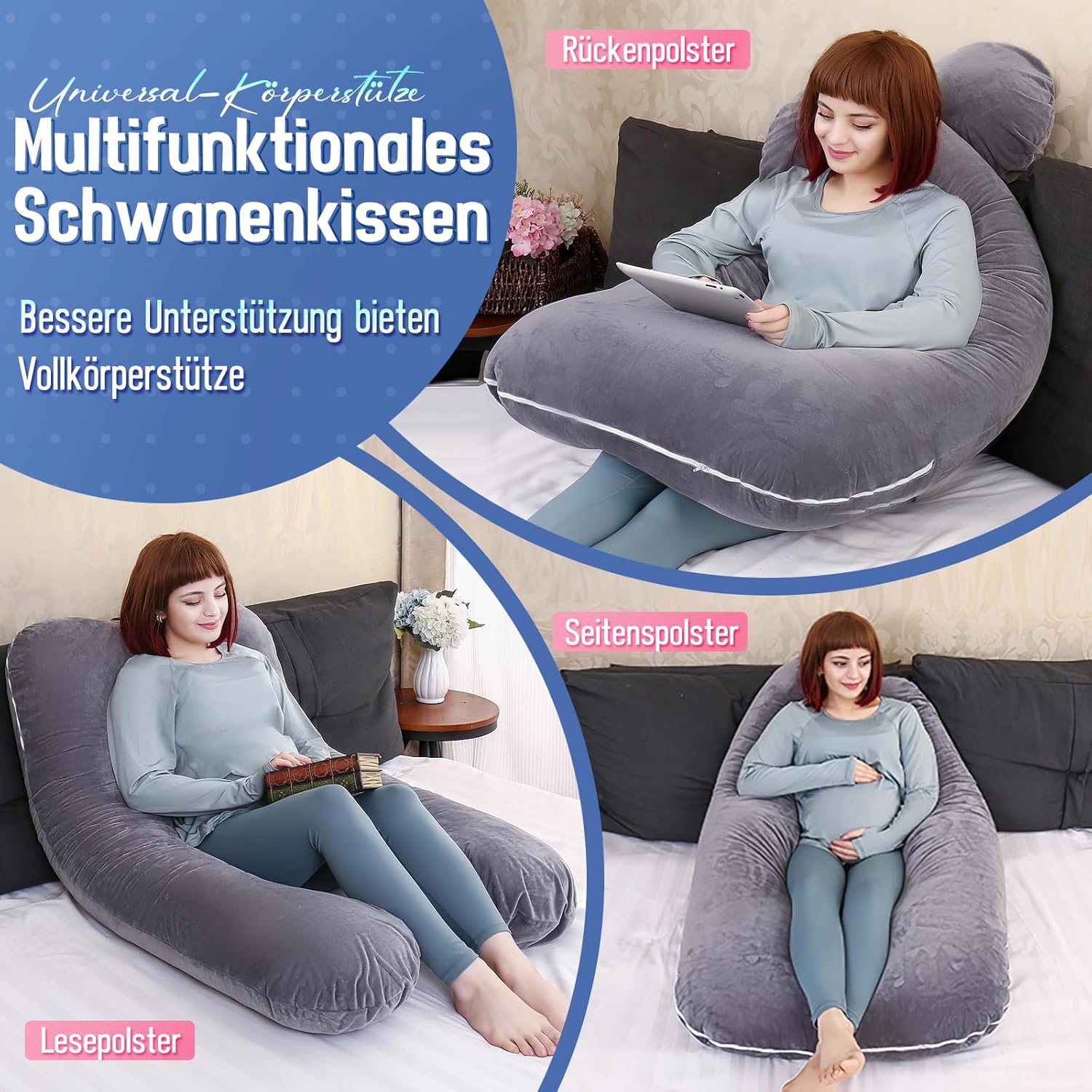 Thumbnail 5 de TaiBest Schwangerschaftskissen U‑förmig