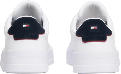 Detalle 2 de Tommy Hilfiger Baskets Homme Detail Essential en Cuir — Blanc / Desert Sky, Taille 43